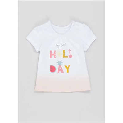 Girls My First Holiday T-Shirt (Newborn-23mths)