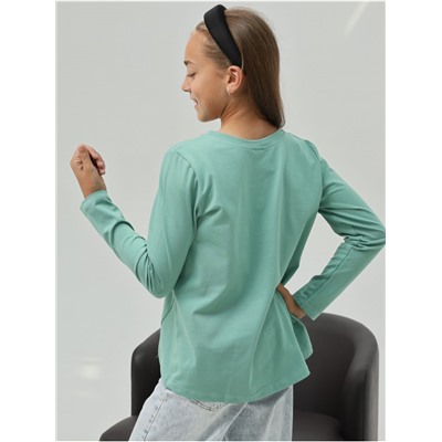 Лонгслив детский "Школьный" малахит