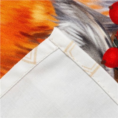 Полотенце Этель Winter robin 40×73 см, 100% хлопок, саржа 190 г/м²