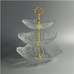 200-161 Трехъярусная этажерка в под.уп.(х8)Стекло