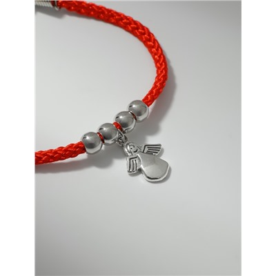 Браслет-оберег «Красная нить» талисман защиты, ангел хранитель, цвет серебро, L=20 см