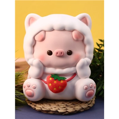 Копилка «Pig strawberry bag», pink (24 см), пластик