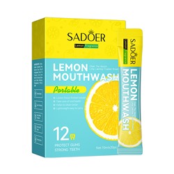 Ополаскиватель для полости рта в саше с лимонным вкусом SADOER Lemon Mouthwash, 10мл*20 шт