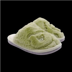 Тапочки меховые 10339 зеленые