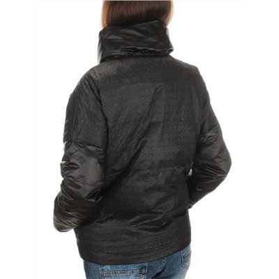 EAC931 BLACK Куртка демисезонная женская (100 гр. синтепон)