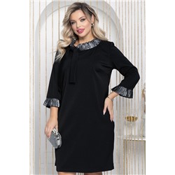 Платье Жемчужина (черное/серебро) П12148