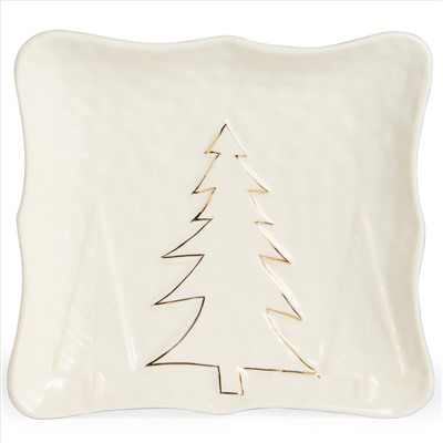 БЛЮДО СЕРВИРОВОЧНОЕ "НОВОГОДНЕЕ" 15,7*14,4*2,3 СМ