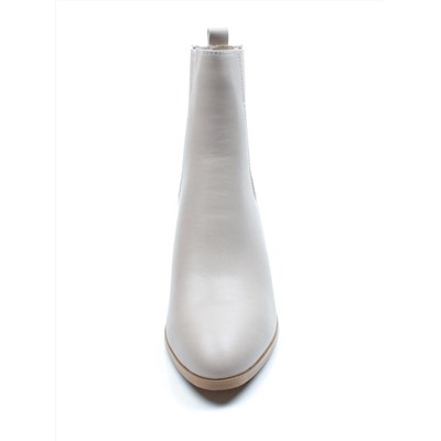 01-PCM359-2 GRAY/BEIGE Ботинки Челси демисезонные женские (натуральная кожа, байка)