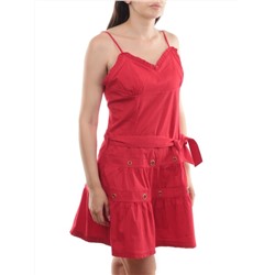 XA-68022 RED Сарафан женский (97% хлопок, 3% эластан)