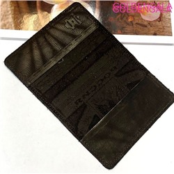 Обложка для паспорта из натуральной кожи темно-коричневая