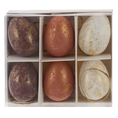 GAEM Набор из 6-ти изделий декоративных подвесных "Яйцо" (4*6,5), L14 W12,5 H4,5 см