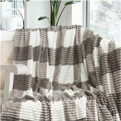 Плед флисовый Квадро графит Арт Дизайн