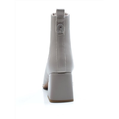 01-PCM359-2 GRAY/BEIGE Ботинки Челси демисезонные женские (натуральная кожа, байка)