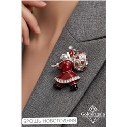 Брошь новогодняя "дед мороз" БР4 модель БРО/20