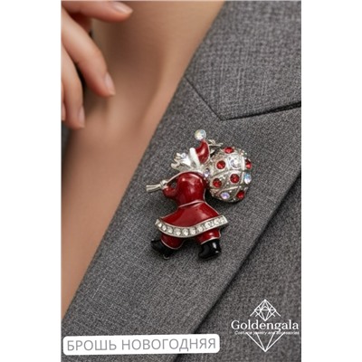 Брошь новогодняя "дед мороз" БР4 модель БРО/20