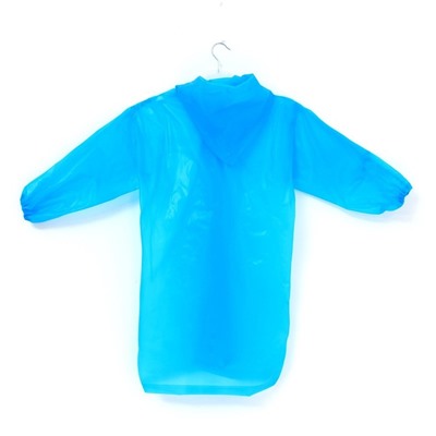 Дождевик детский со светоотражающими элементами, синий, 120-160 см