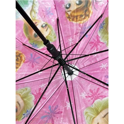 Зонт-трость для девочки с мультгероями полуавтомат Арт 1001/1