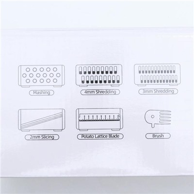 Овощерезка универсальная Magistro Chopper, 8 предметов: насадка 7 шт., контейнер, серая, зелёная