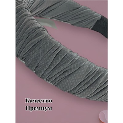 Ободок для волос текстильная кожа ОБ33 6 штук