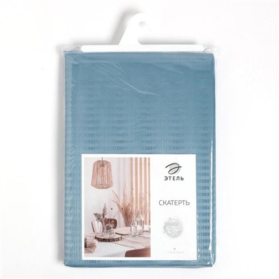 Скатерть Этель Shine 150*220 +/-3см, цв.серо-синий, пл. 192 г/м2, хл с ВГМО