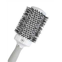Olivia Garden Термобрашинг для укладки волос / Expert Blowout Grip White & Grey, 55 мм, бело-серый