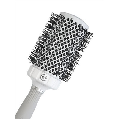 Olivia Garden Термобрашинг для укладки волос / Expert Blowout Grip White & Grey, 55 мм, бело-серый