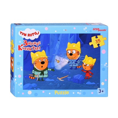 Пазлы 35 "Три кота. Зимние   каникулы" (АО "СТС")