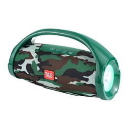 Колонка TG-136 цвет-сине-зеленый Bluetooth+USB+радио+4 динамика+фонарик+аккумулятор оптом