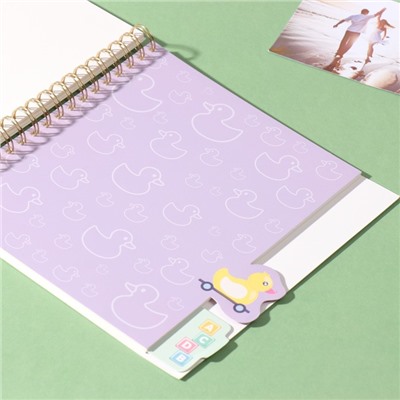 Фотоальбом на спирали 20 листов «Моё детство», объёмный элемент и 4 вкладки, 24×24 см