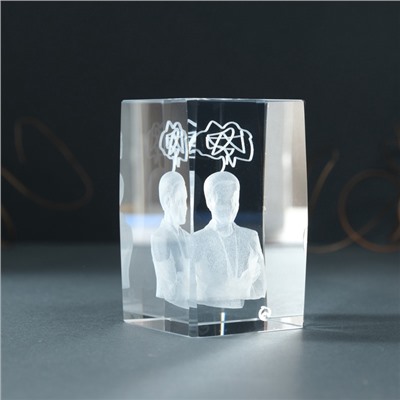 Фигурка стекло прямоугольник «Мыслитель», 5×5×8 см