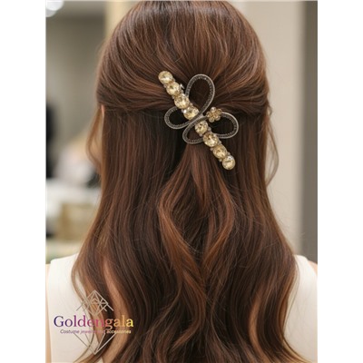 Заколка автомат для волос с кристаллами «Блеск элегантности» ЭЛЗ11/02