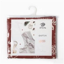 Фартук новогодний "Этель" "New Year's plants" 60х70 см, 100% хл, рогожка 186 г/м2