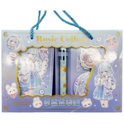 Набор подарочный DI-315/DG-89 Записная книжка А6+ ручка 6цв, наклейки, значок ассорти 331205/Китай