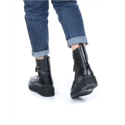 04-M3-5315 BLACK Ботинки зимние женские (натуральная кожа, натуральный мех)