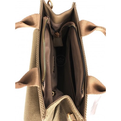 Сумка женская искусственная кожа DJ-CM 7413-KHAKI,  1отд,  плечевой ремень,  бежевый 263814