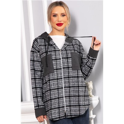 Рубашка с капюшоном Стокгольм (серая) Б14593-50М