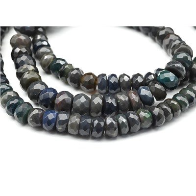 Бусы из Опала черного огранка рондель 5-6мм, 48см, 15,2г