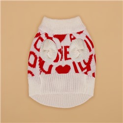 Свитер "ILOVEYOU", XS (ДС 17, ОШ 17, ОГ 23-37 см)