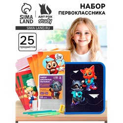 Набор первоклассника в папке для тетрадей 25 предметов «Учусь на 5+»