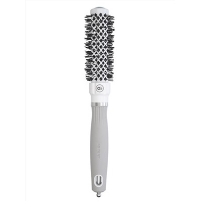 Olivia Garden Термобрашинг для укладки волос / Expert Blowout Grip White & Grey, 25 мм, бело-серый