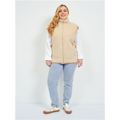 Жилет Альпика меховой из верблюжьей шерсти на молнии тонкий