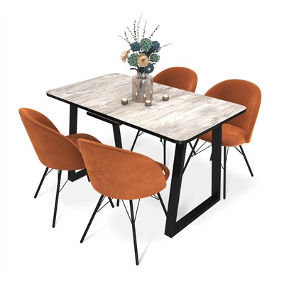 Обеденная группа SHT-DS231
                        дуб аляска / черный / песчаная буря / черн.муар