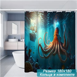 Шторка для душа 3D-принт 180х180 см