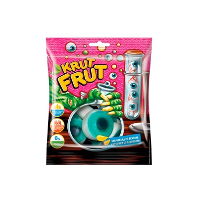 «KrutFrut», мармелад жевательный «Глаз, со вкусом клубники со сливками», 70 г