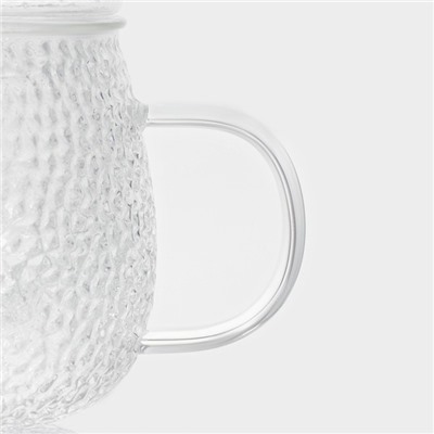 Кружка для заваривания Magistro «Сара» с крышкой, 360 мл, 12×9×10.1 см