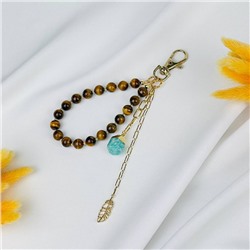 Радуга Самоцветов Брелок из Тигрового глаза и Амазонита