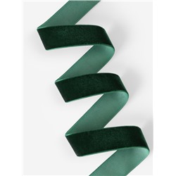 Лента бархатная, 25 мм, 18±1 м, зелёная №165