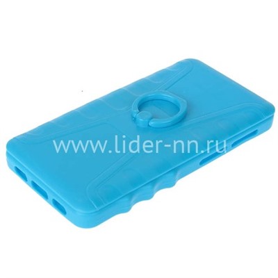 Задняя панель универсальная ПЛАСТИК с кольцом 4.5''-4.8'' голубая