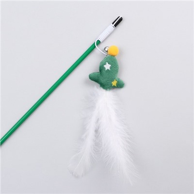 Дразнилка-удочка для кошек с бубенчиком «Ракета», 40 см