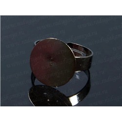 Основа для кольца, 15*5мм, цв.черный никель